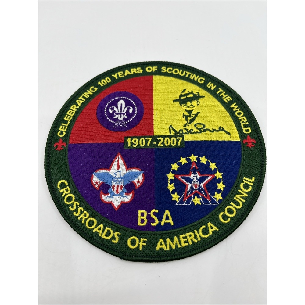 BSA 1907-2007 100 Years Of Scouting Large 6 Inch Stitched Patch